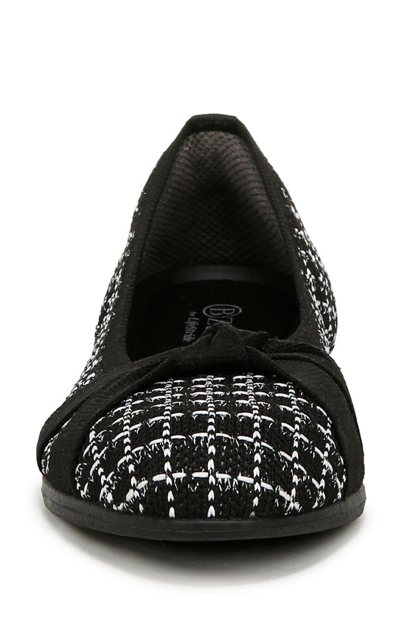 LifeStride Kissed Knit Ballet Flat, Alternate, color, Black/ Black