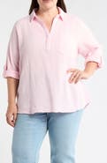 beachlunchlounge Lenora Cotton Gauze Popover Top