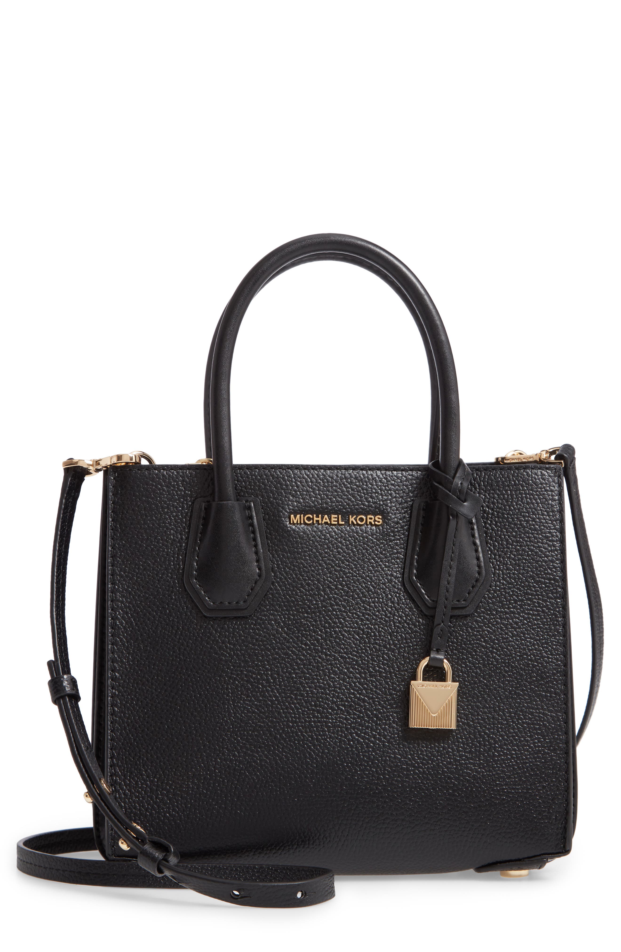 MICHAEL Michael Kors Medium Mercer Convertible Leather Tote, Main, color, 