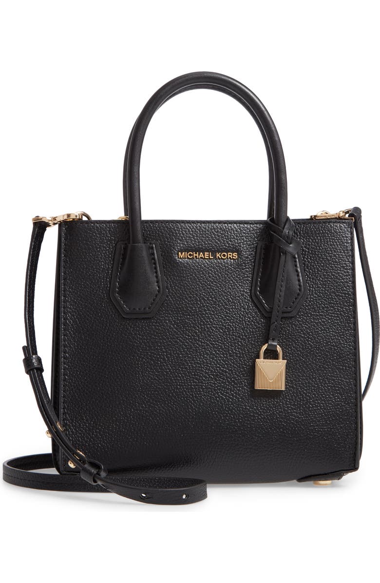 MICHAEL Michael Kors Medium Mercer Convertible Leather Tote, Main, color,