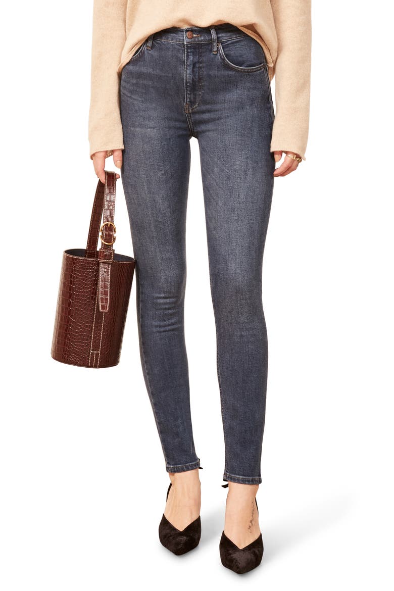 High & Skinny Jeans, Main, color, HAVANA