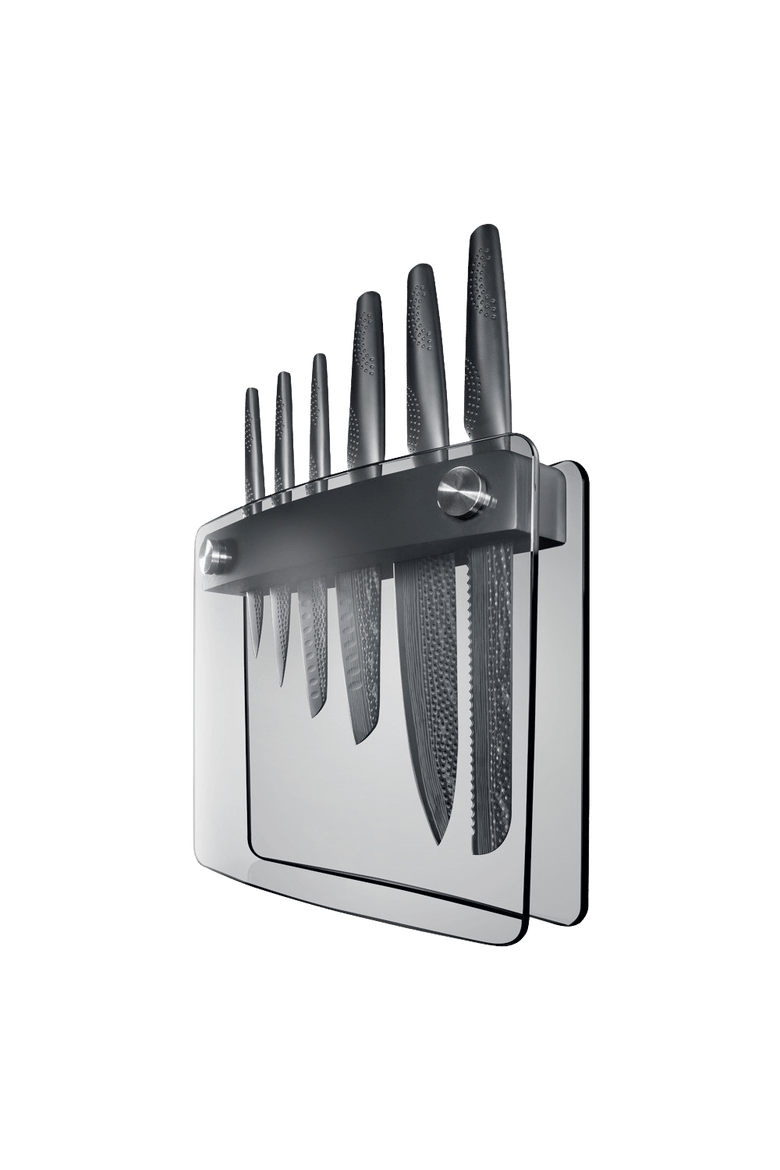 iD3® BLACK SAMURAI 7-Piece Sakai Knife Block, Main, color, Black