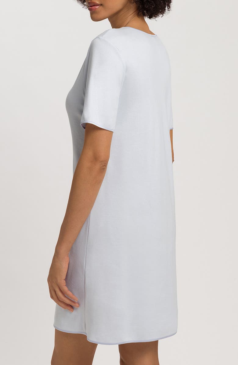 Hanro Cotton Jersey Nightshirt, Alternate, color, Powder Blue
