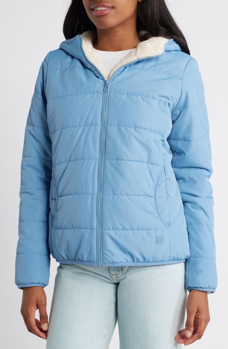 Rip Curl Anti-Series Anoeta Classic Water Repellent Quilted Jacket, Alternate, color, Dusty Blue