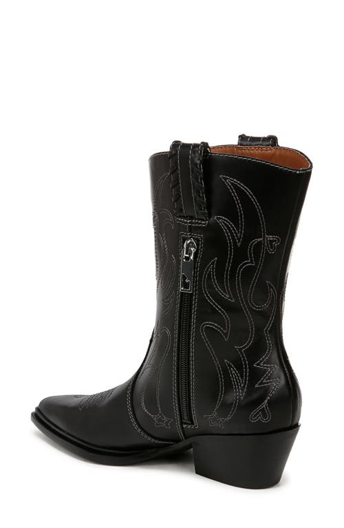 Franco Sarto Bianca Pointed Toe Western Boots In Black