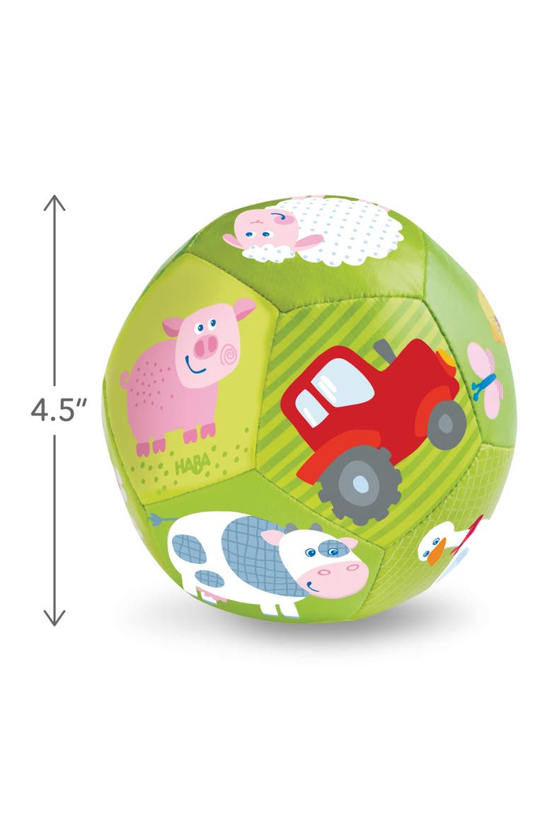 Baby Ball on The Farm 4.5" for Babies 6 Months and Up, Alternate, color, Multi
