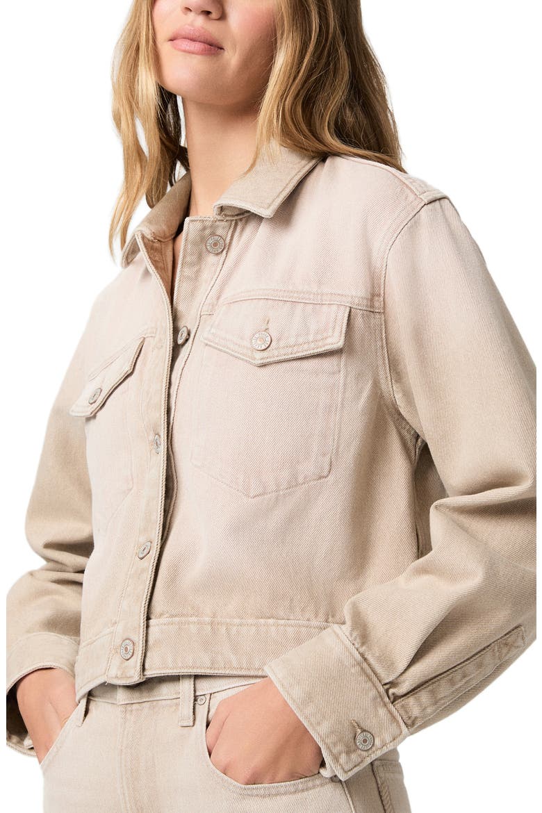Michele Trucker Jacket, Alternate, color, SOFT SEPIA