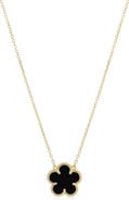 The Lovery Fine Jewelry Onyx Single Spring Flower Necklace