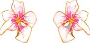 Oscar de la Renta Small Cyclamen Enamel Stud Earrings