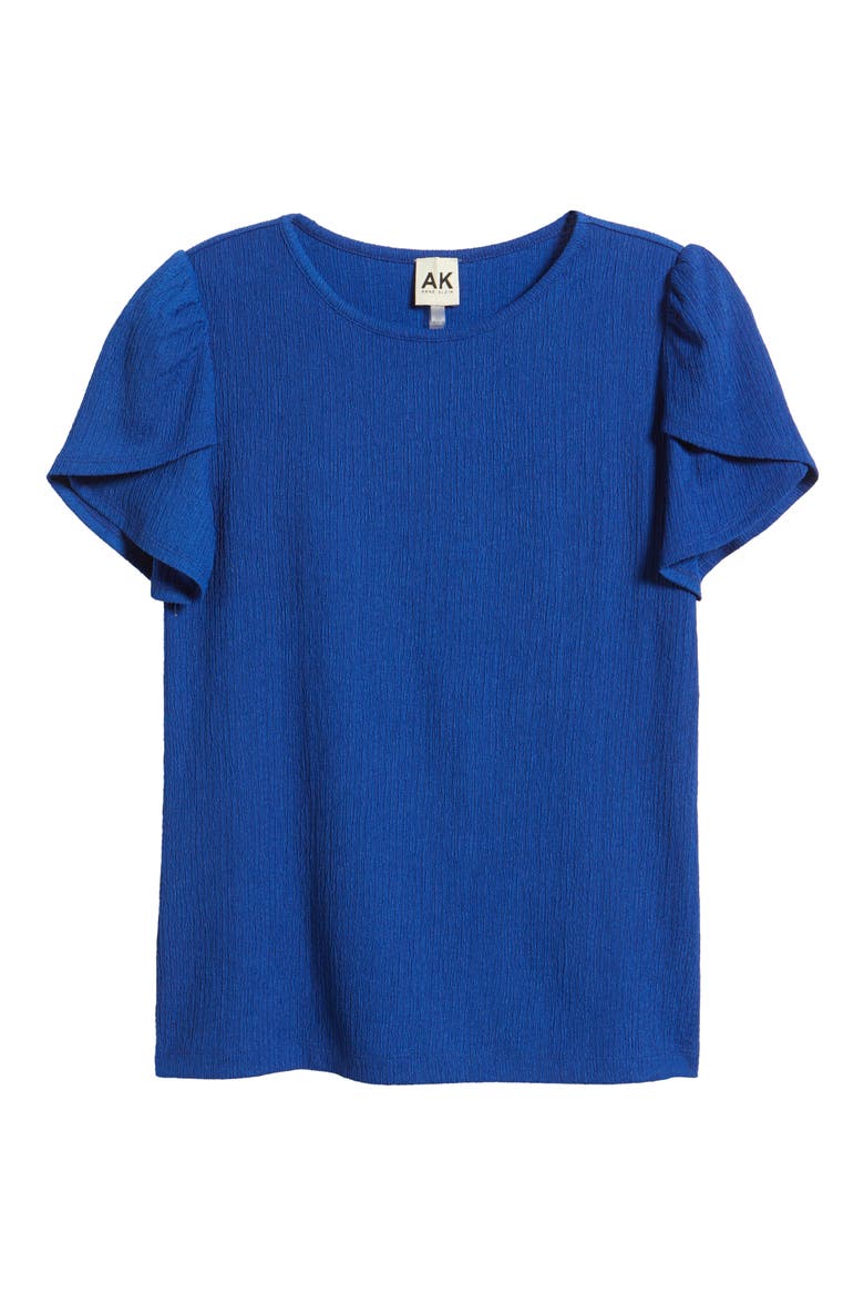Tulip Sleeve Pebble Knit Top, Alternate, color, SANTORINI BLUE