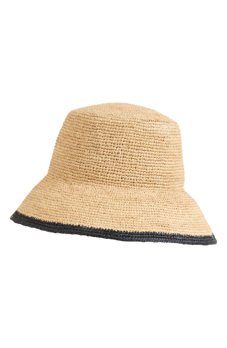 Vince Straw Bucket Hat, Alternate, color, Natural