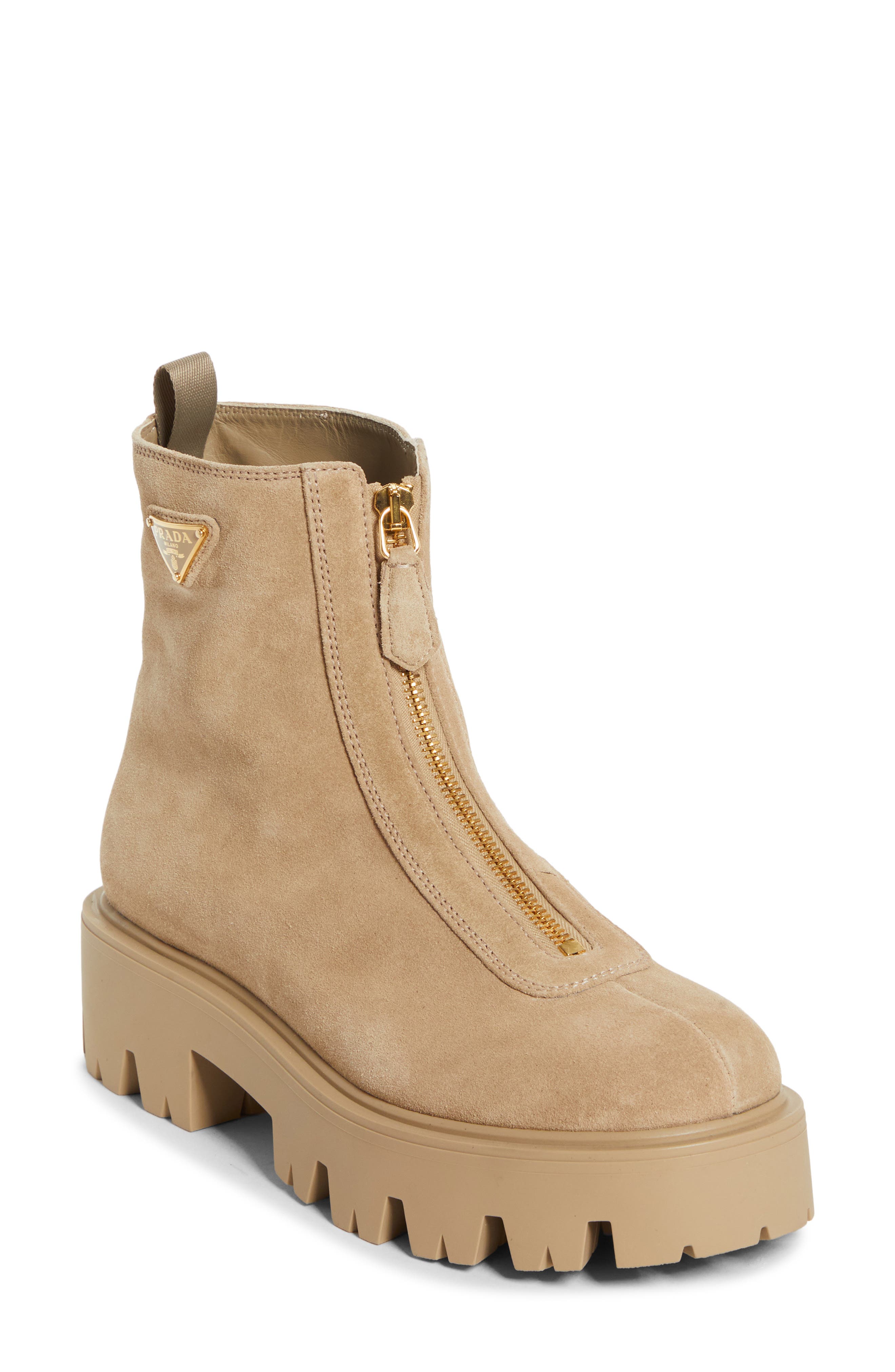 Prada Zip Front Lug Bootie (Women) | Nordstrom