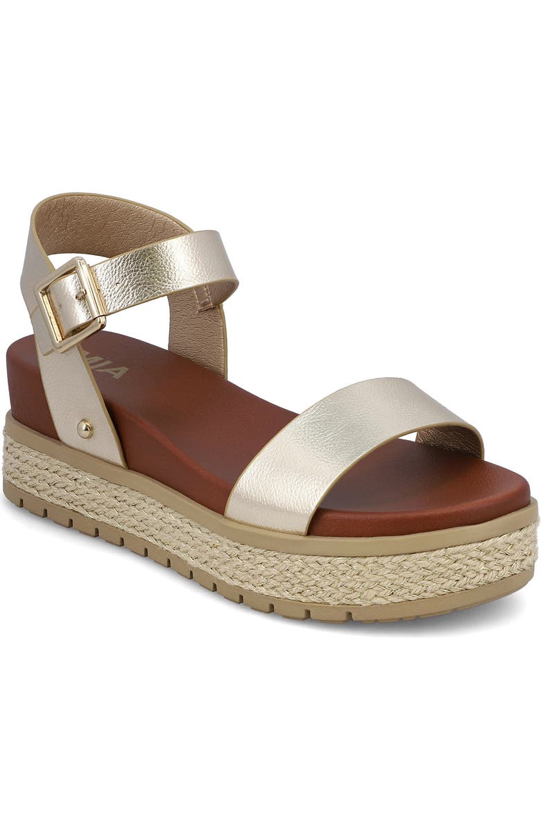 MIA Kenji Espadrille Wedge Sandal, Main, color, Gold