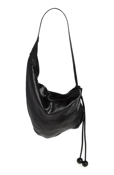 Small Sling Leather Hobo Bag