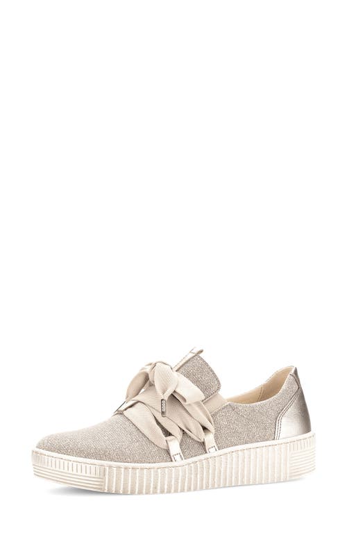 Gabor Bow Knit Sneaker In Neutral