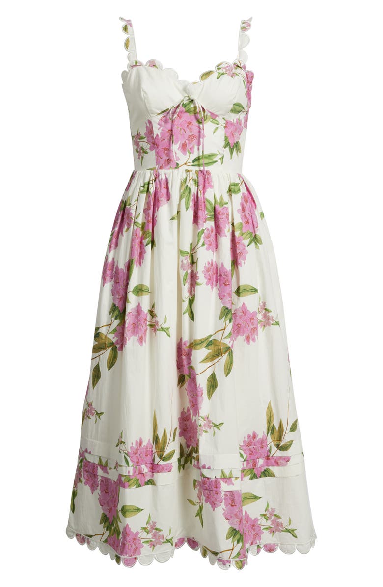 En Saison Esther Floral Print Sleeveless Midi Dress, Alternate, color, White Pink Sage