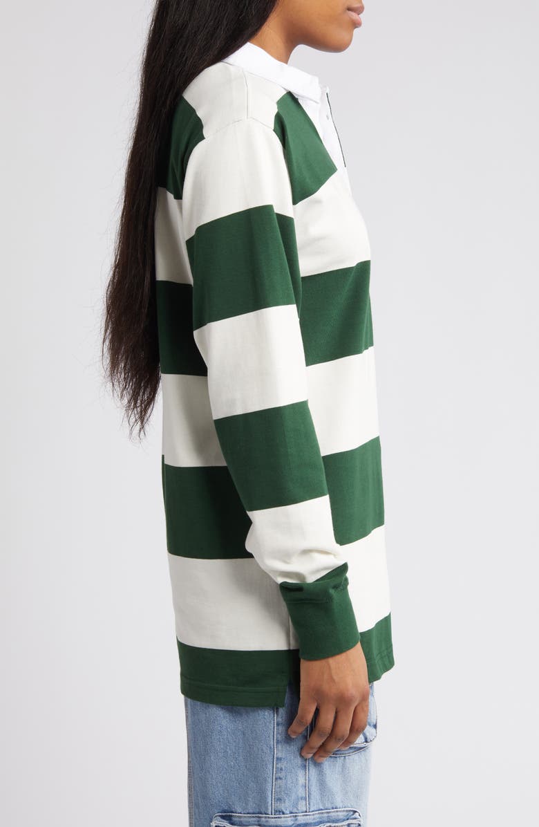 YOWIE Rugby Stripe Long Sleeve Cotton Polo, Alternate, color, 