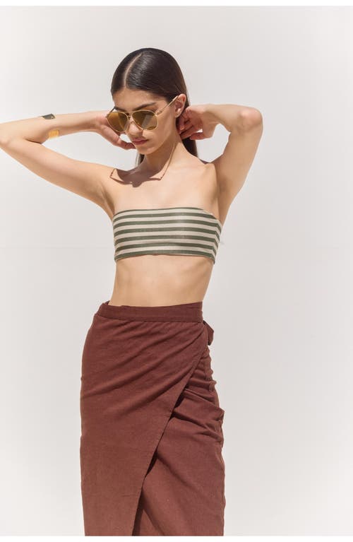 Gottex Beach Life Terra Sarong Style Wrap Skirt Cover-up In Brown
