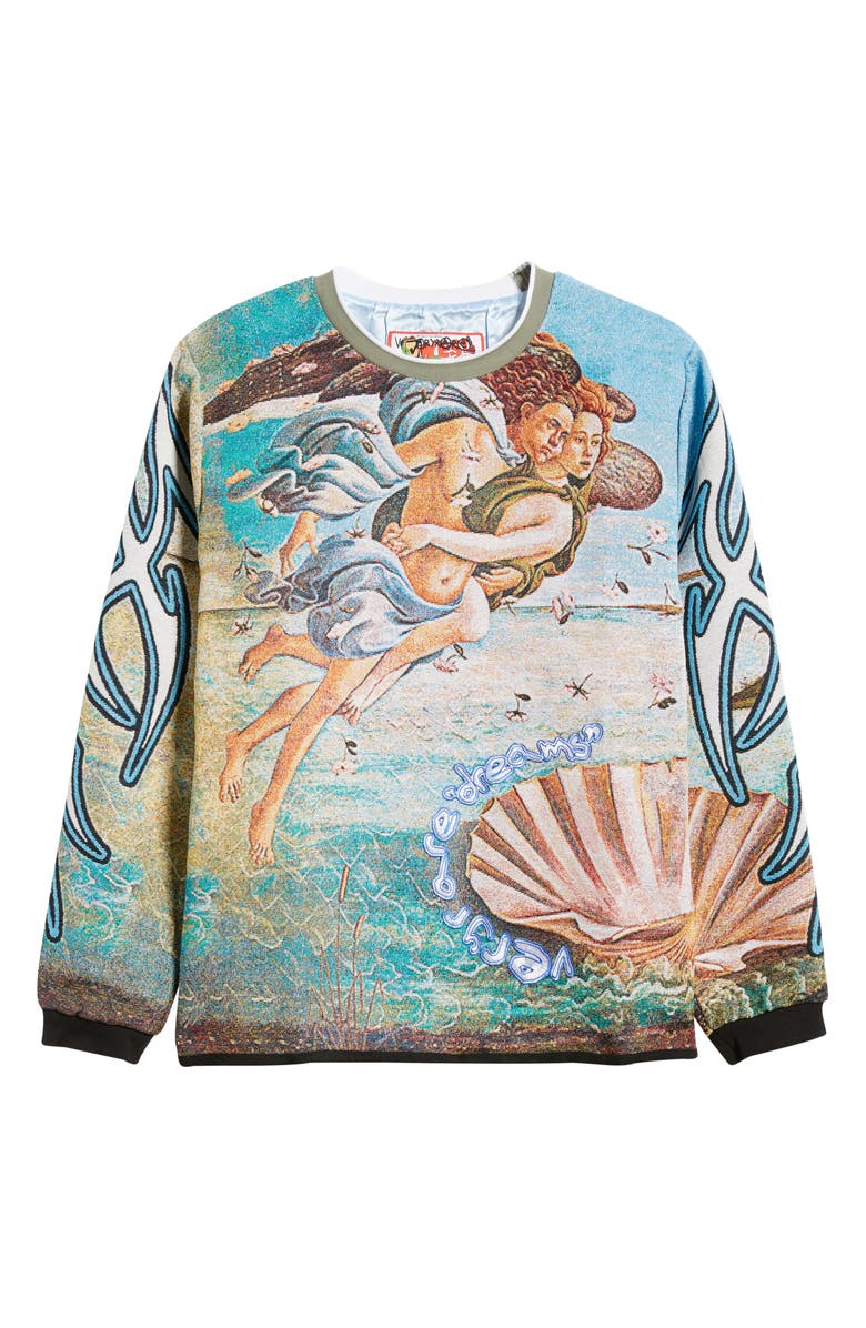 VERYRARE Birth of Venus Jacquard Sweatshirt, Alternate, color, Green
