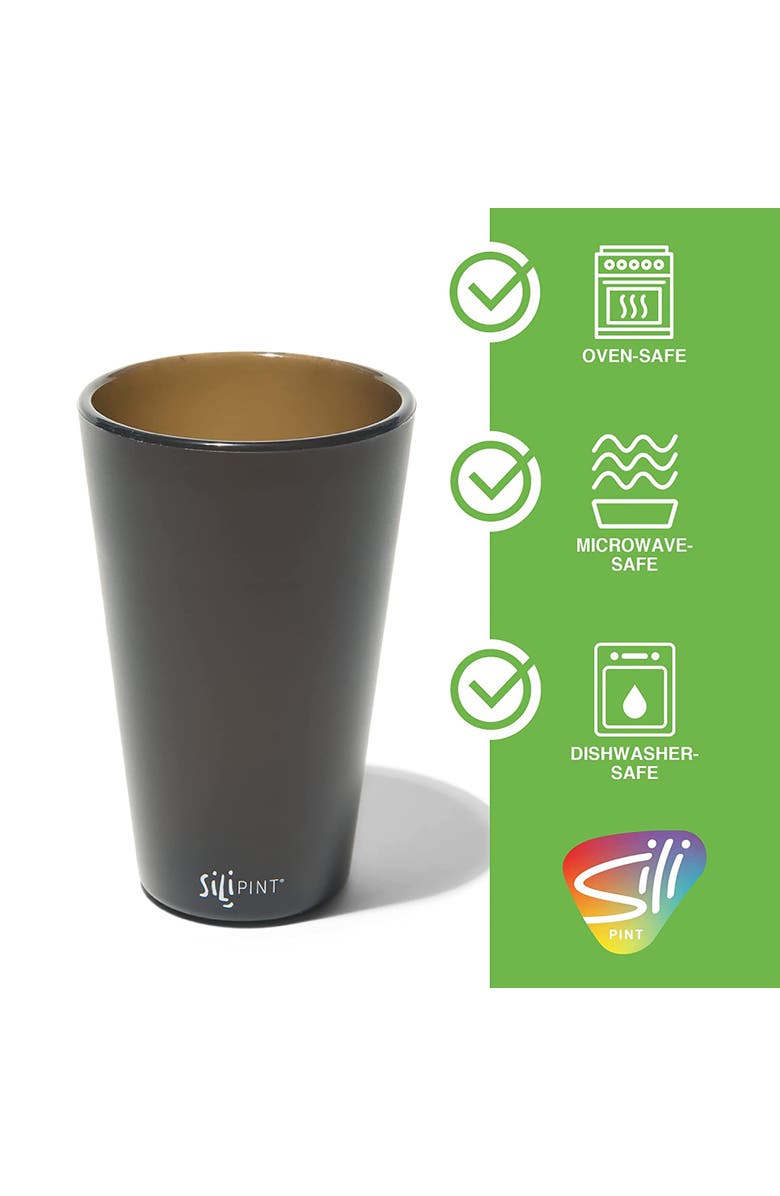 Silipint Pint Glasses 4 Pk Smoke, 16Oz, Alternate, color,