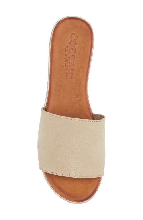 Cordani Bizzy Espadrille Platform Wedge Slide Sandal In Brown