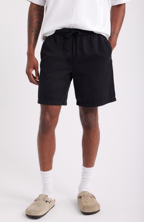 Brooklyn Industries Elastic Waist Shorts in Jet Black at Nordstrom, Size Medium