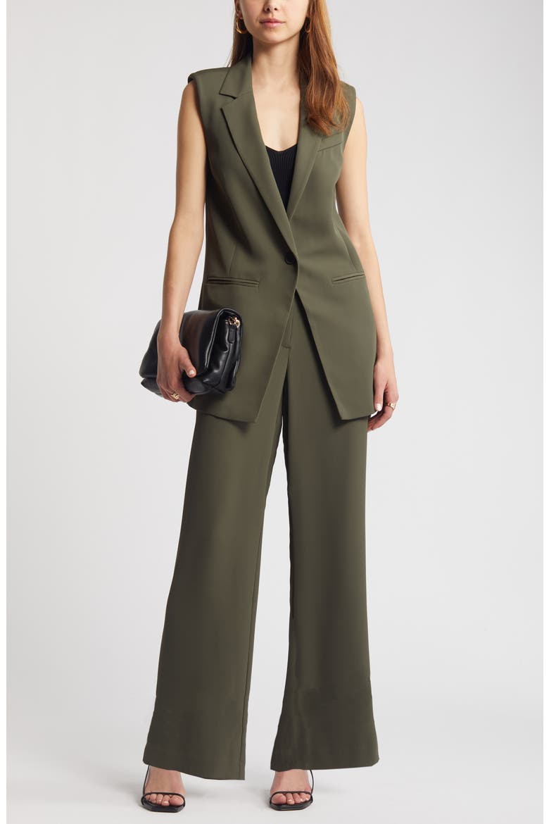 Tailored Long Vest, Alternate, color, GREEN CITY