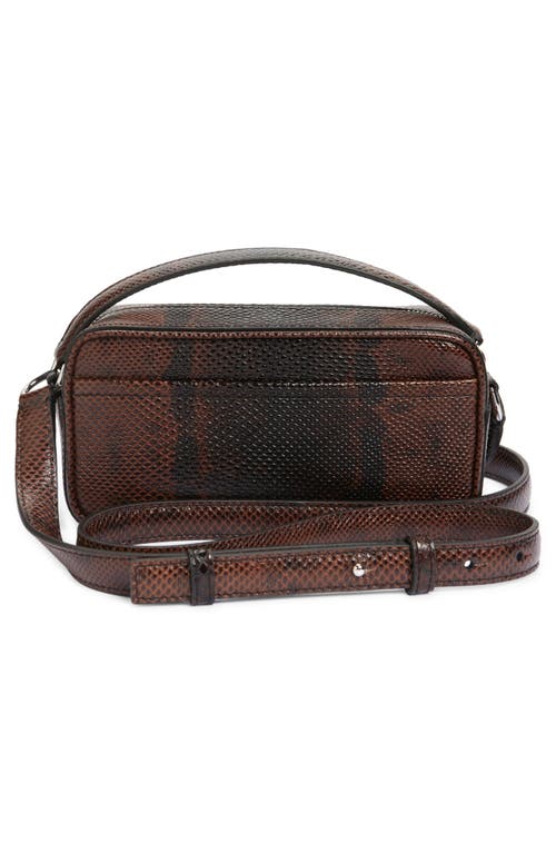 Jacquemus Le Baneto Snakeskin Embossed Leather Camera Bag In Brown