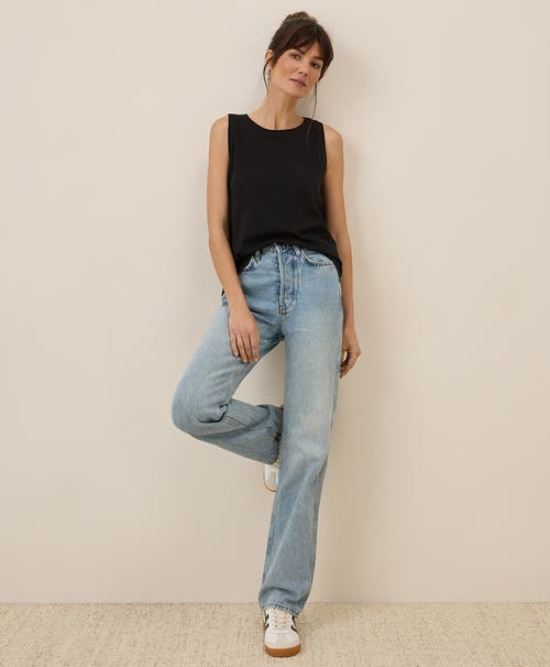 Pact Organic Cotton Softspun High Neck Tank In Black