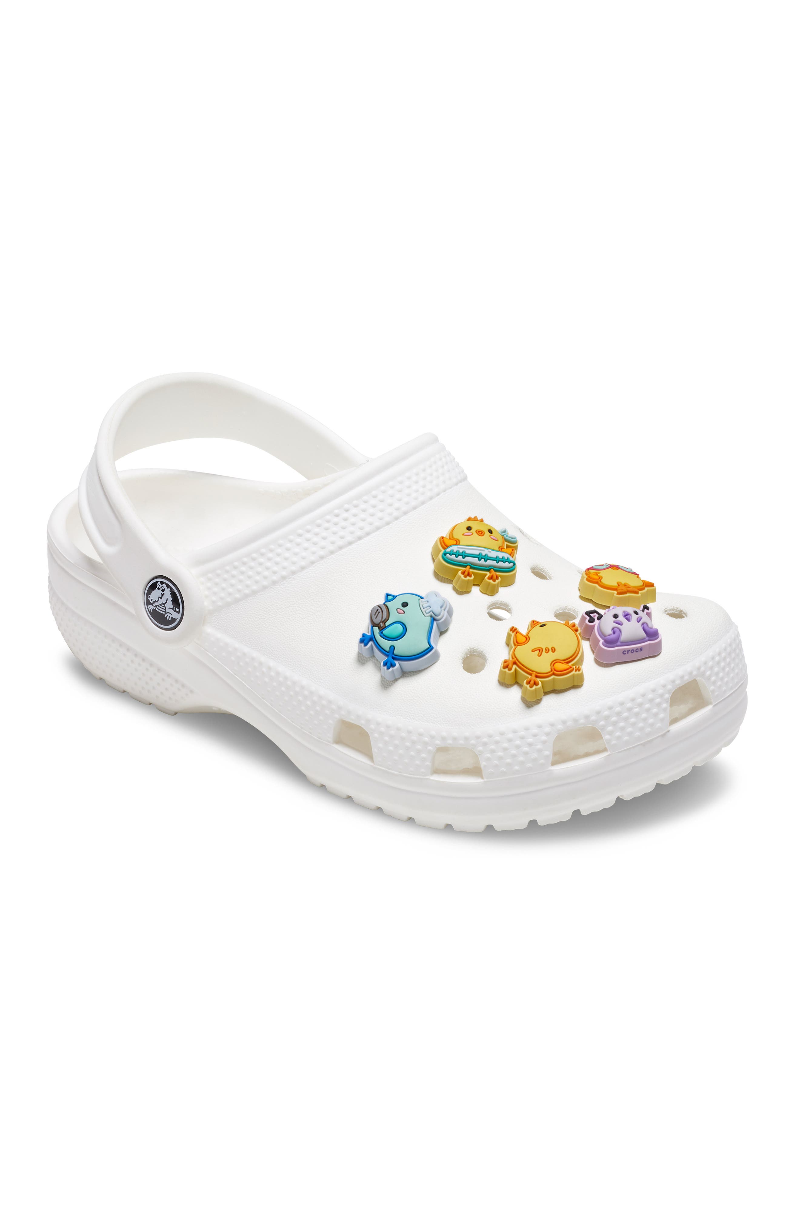 Kids' Assorted 5-Pack Chicks Having Fun CROCS Shoe Charms, Alternate, color, WHITE