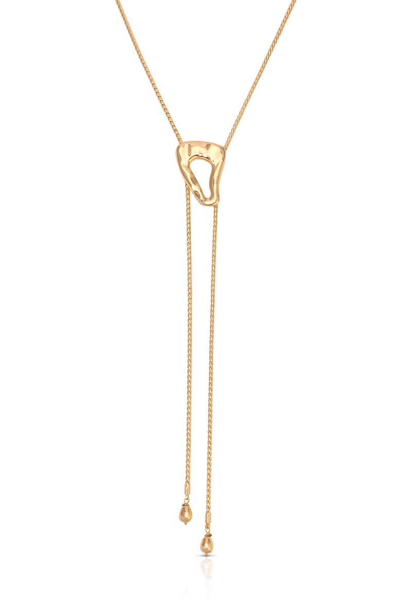 Molten Muse Bolo Necklace, Alternate, color, GOLD