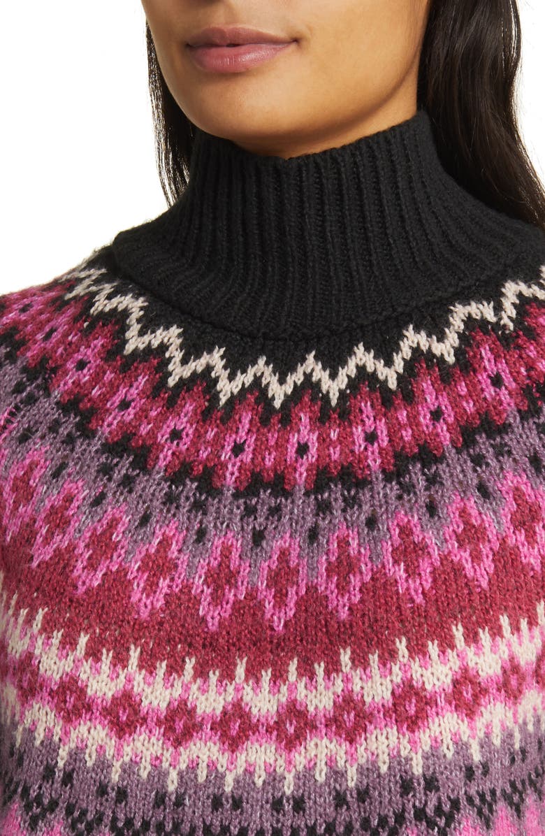 Lucky Brand Fair Isle Turtleneck Sweater, Alternate, color, 