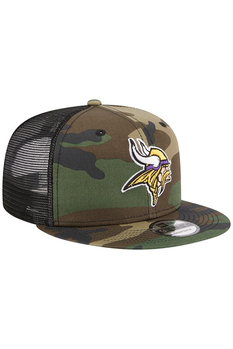 Men's New Era Camo Minnesota Vikings  Main Trucker 9FIFTY Snapback Hat, Alternate, color, Camo