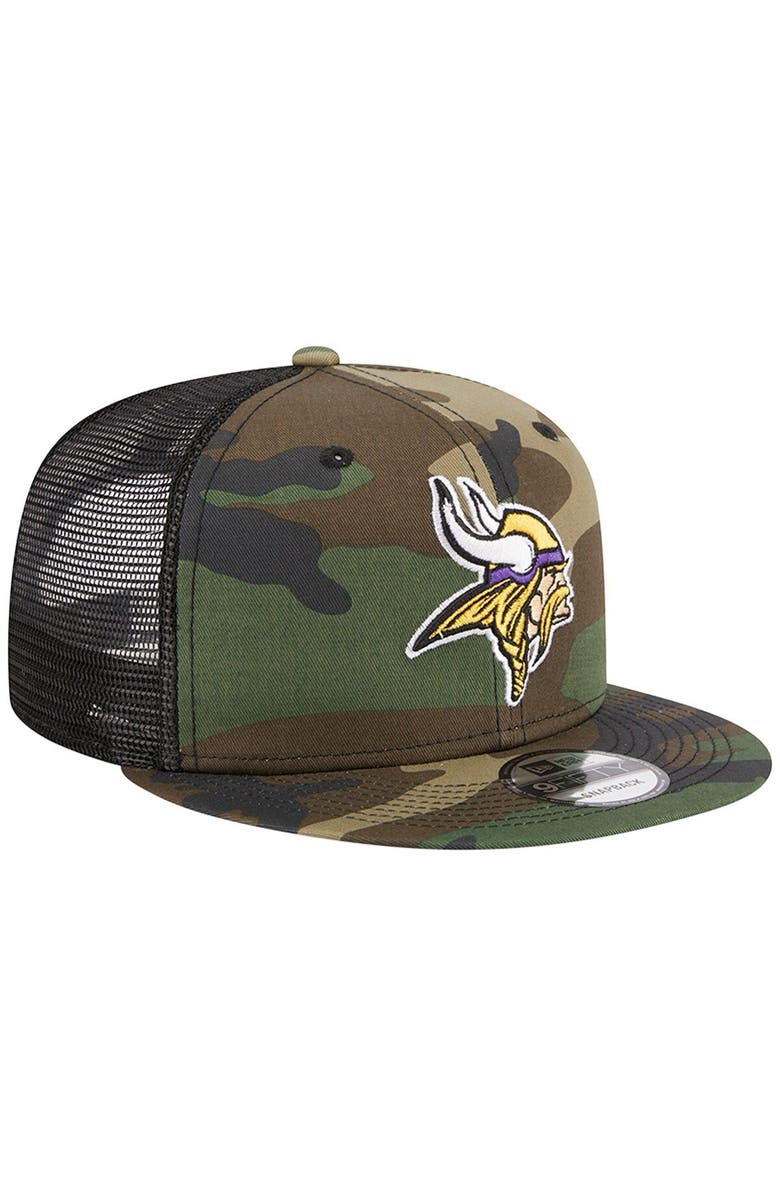 New Era Men's New Era Camo Minnesota Vikings Main Trucker 9FIFTY Snapback Hat, Alternate, color, Camo
