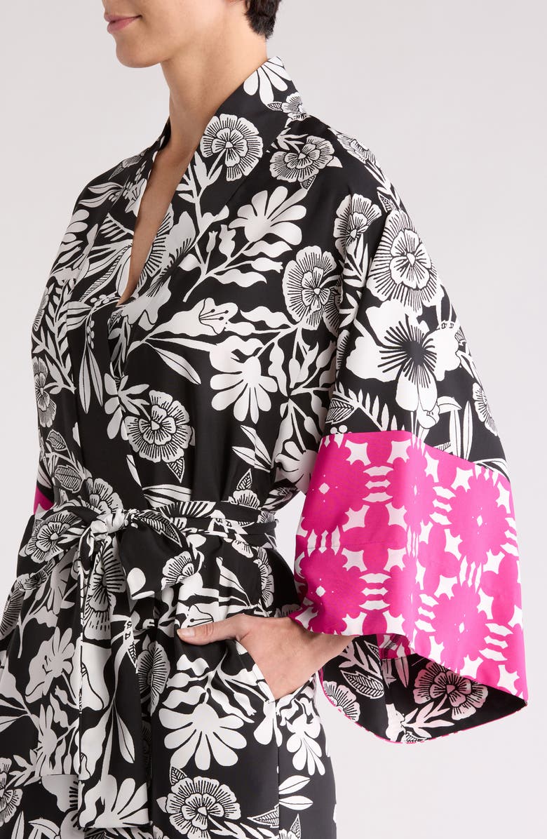 Natori Botanica Crêpe de Chine Robe, Alternate, color,