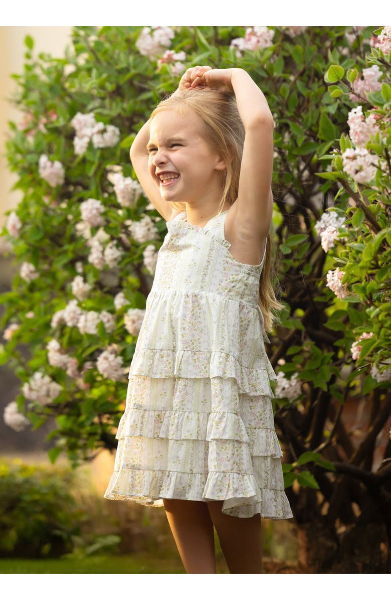 Mabel + Honey Graceful Garden Sleeveless Floral Dress, Alternate, color, Purple, White