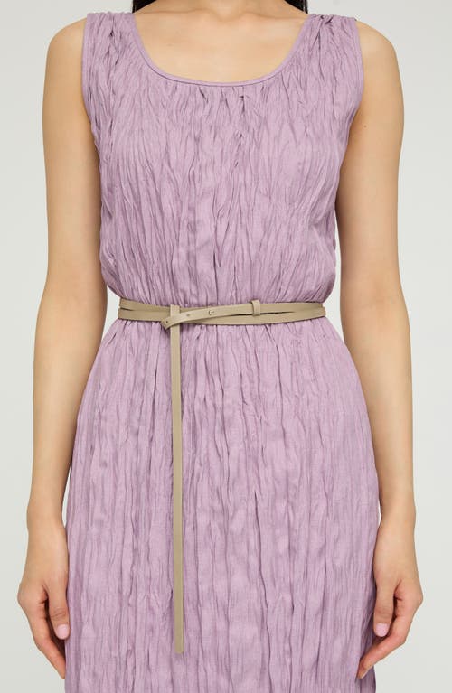 Lafayette 148 Plisse Belted Midi Sleeveless Dress