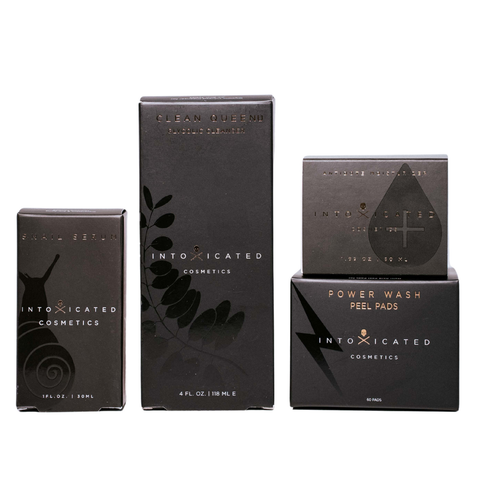 Complete Snail Set (Snail Serum, Antidote Moisturizer, Clean Queen, Power Wash Peel Pads) | Anti-Aging Skincare Serum with Vegan Snail Peptides, Fine Line Smoothing Daily Moisturizer, & Glycolic Exfoliation Bundle