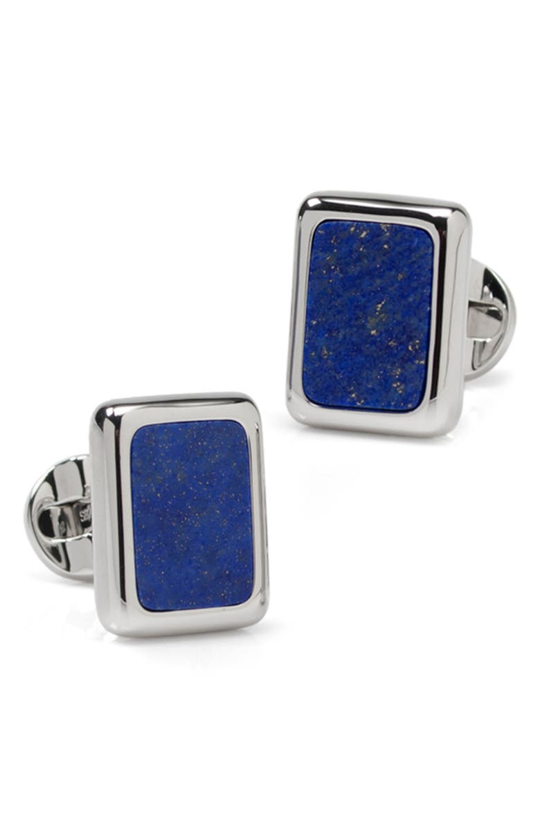 Cufflinks, Inc. Men's JFK Sterling Silver & Lapis Cuff Links, Alternate, color, Blue