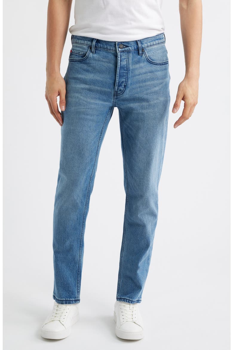 Slim Straight Leg Jeans, Main, color, MEDIUM BLUE