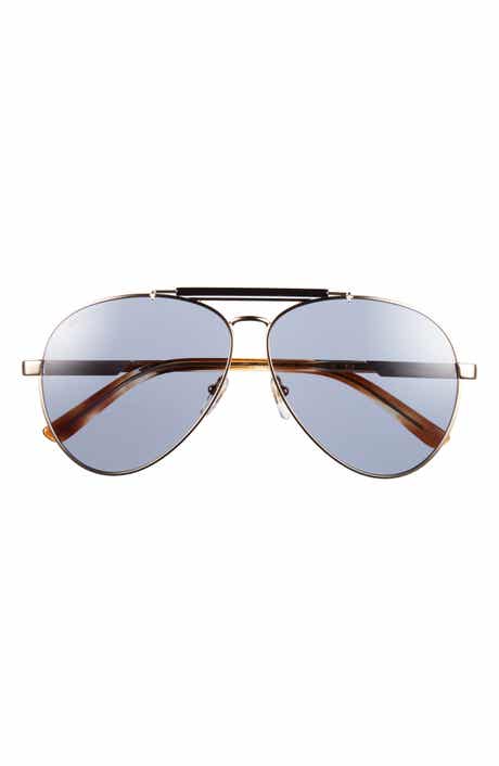Gucci 61mm Polarized Aviator Sunglasses