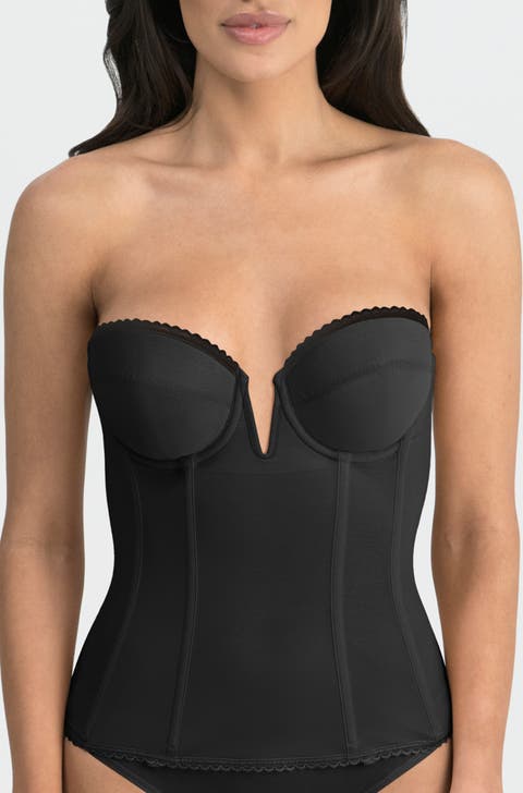 Vivienne Convertible Strapless V Wire Longline Corset Bra