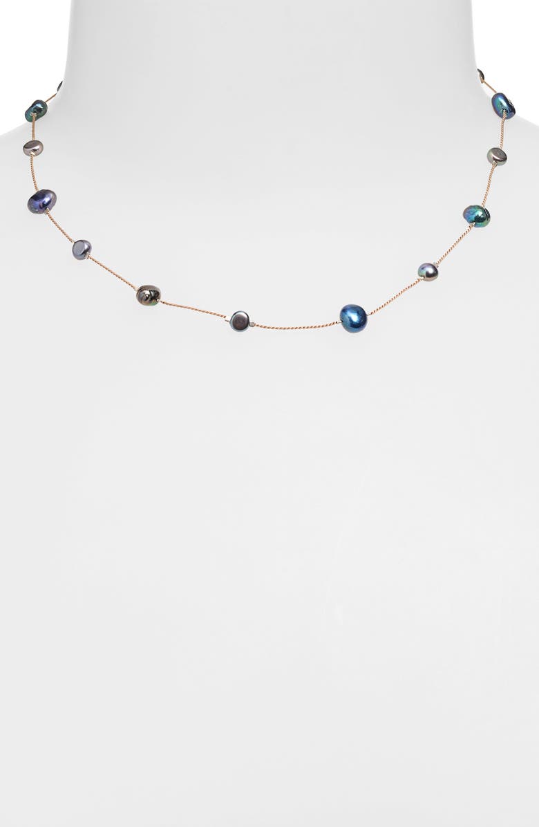 Isshi Desnuda Freshwater Pearl Necklace, Alternate, color, Neptune