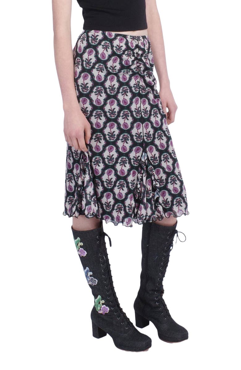 Anna Sui Sleeping Beauty Mesh Skirt, Alternate, color, 