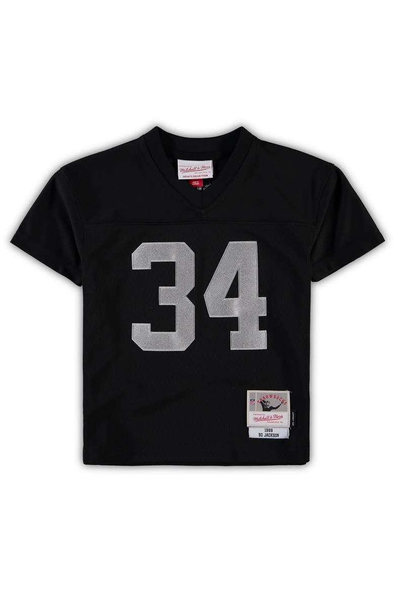Preschool Mitchell & Ness Bo Jackson Black Las Vegas Raiders 1988 Retired Player Legacy Jersey, Alternate, color, Black