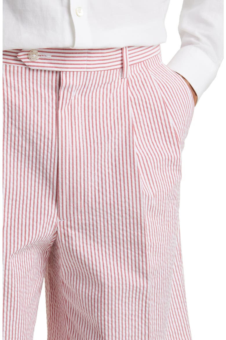 Seersucker Shorts, Alternate, color, RED
