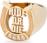Established Ride or Die Horseshoe Ring