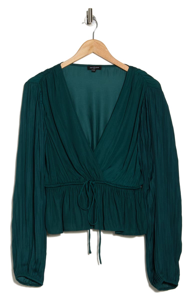 AREA STARS Eloise Long Sleeve Peplum Top, Alternate, color,