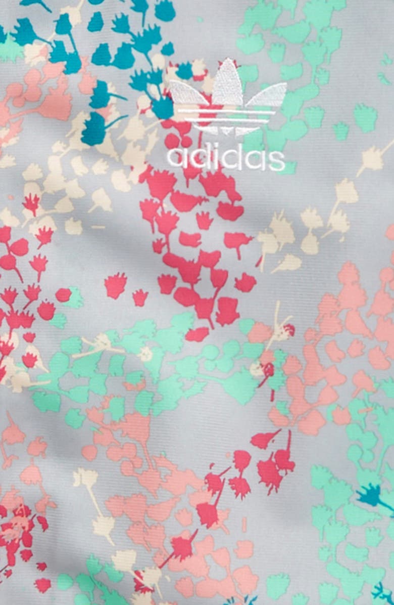 adidas Originals SST Floral Print Crop Track Jacket, Alternate, color, 
