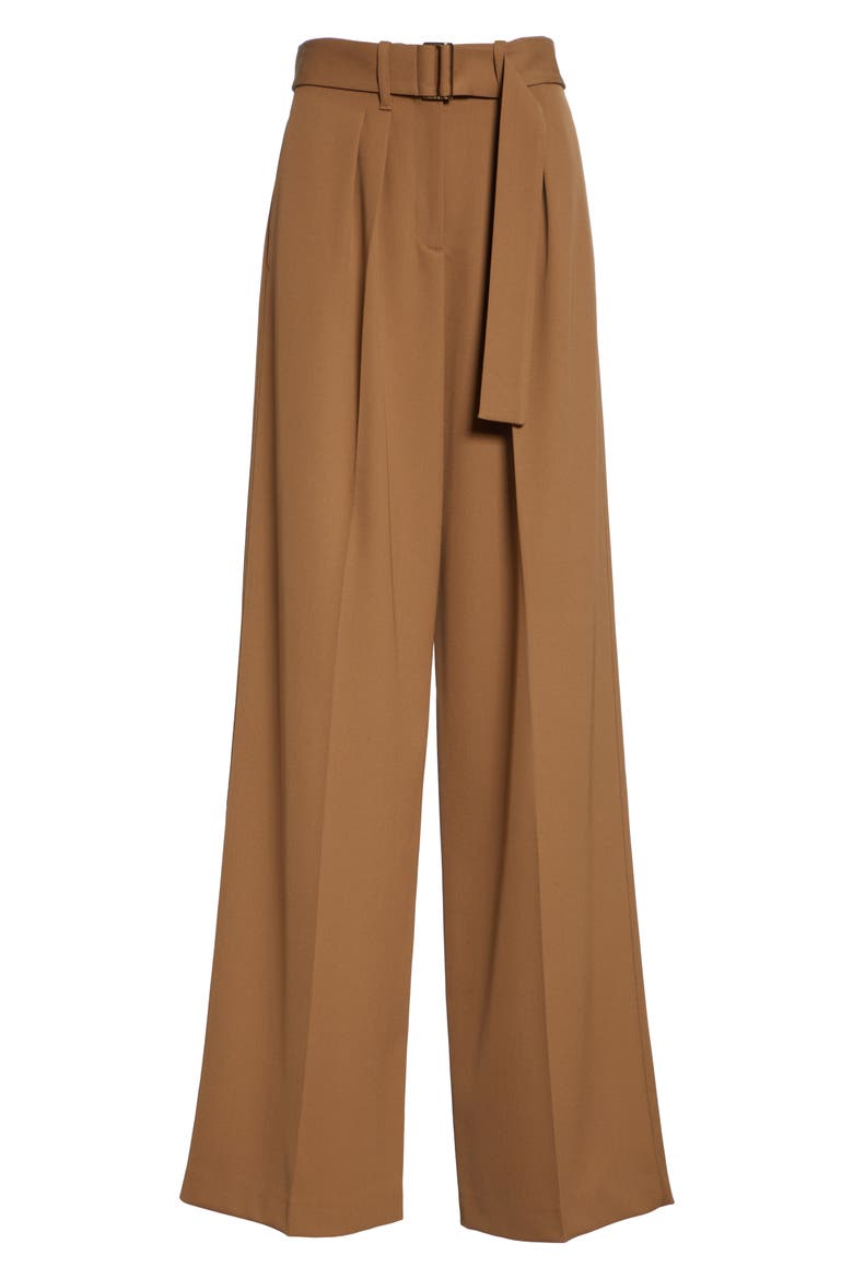 Wide Leg Cotton Blend Chino Pants, Alternate, color, CORNSTALK